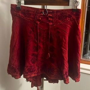 Handmade Indian red skirt